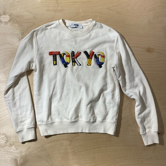 MSGM Milano Colorful Tokyo Embroidered Sweatshirt Small (MT) - Picture 4 of 9